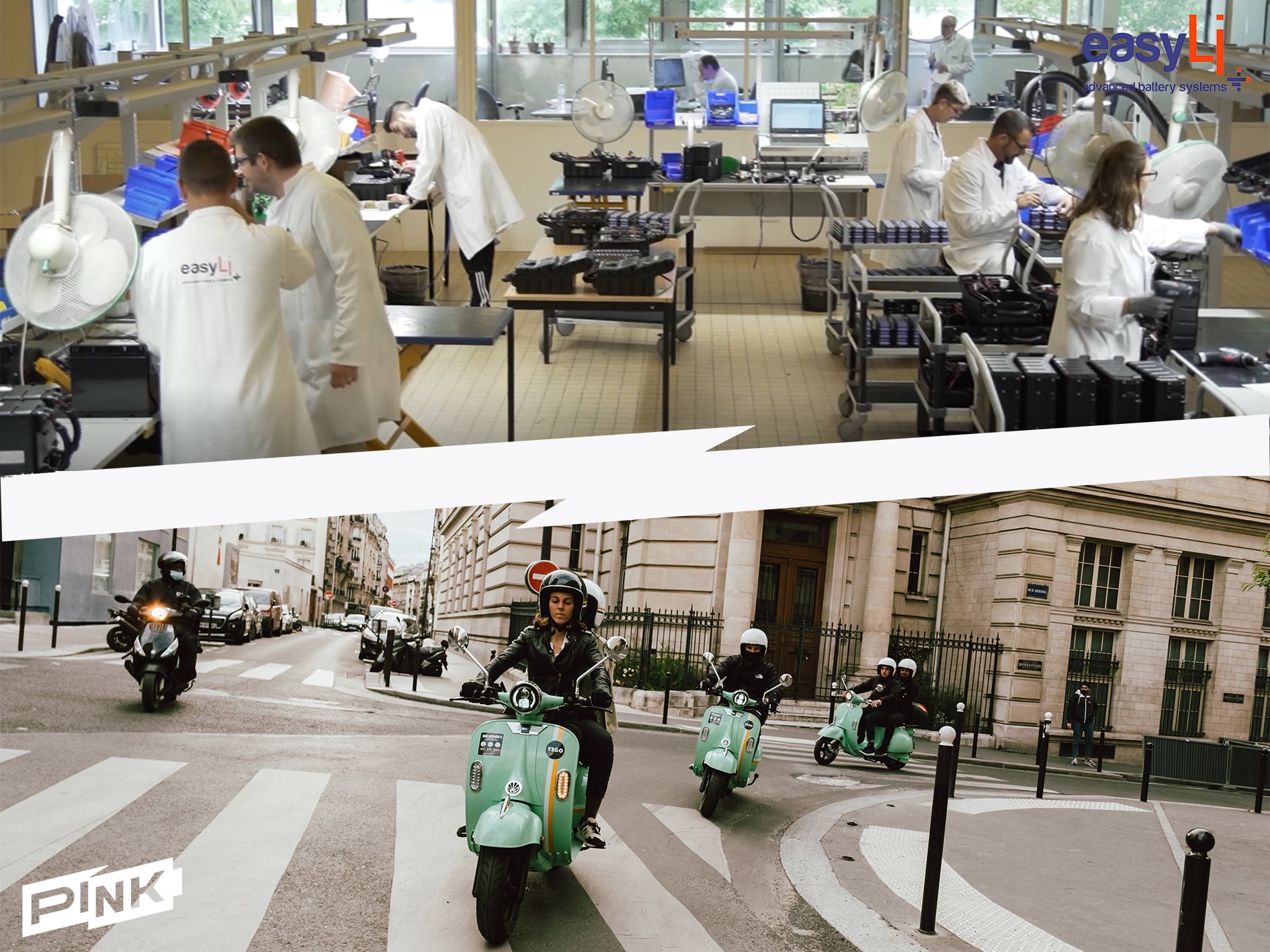 Pink Mobility officialise son partenariat avec easyLi dans le but de ré industrialiser la France et en ayant pour objectif commun de rendre encore plus durable la mobilité. Pink Mobility partenaire easyLi